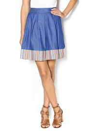  Denim Pleated Skirt