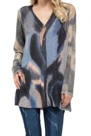  Boxy Abstract Cardigan