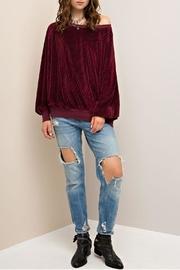  Velvet Ribbed Sweatshirt