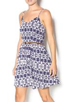  Navy Belted Dress