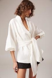  White Linen Blazer