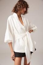  White Linen Blazer