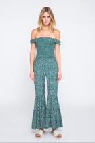  Off-shoulder Flower Jumpsuit