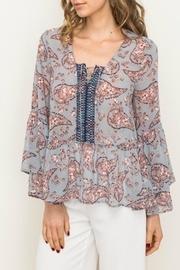  Ruffle Peplum Blouse