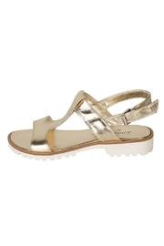  Gold T-bar Sandals
