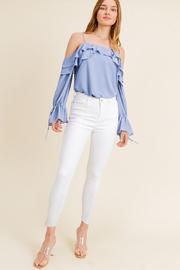  Metallic Hem Skinny Jeans