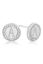  Diamond Initial Earrings