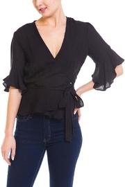 Ruffle-sleeve Wrap Top