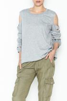  Grommet Sleeve Sweater