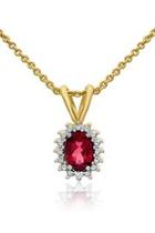  Ruby Halo Necklace