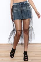  Denim Tulle Skirt