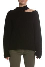  Mock-neck One-shoulder Sweater