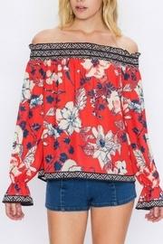  Off-shoulder Bishop-sleeves Top