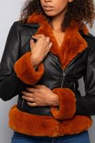  Smitten Faux You Jacket Black/brick