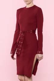  Burgundy Grommet Dress