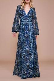  Print Chiffon Gown