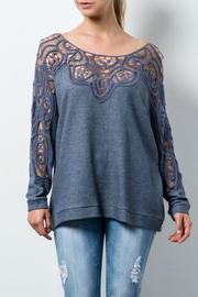  Open Crochet Sweatshirt