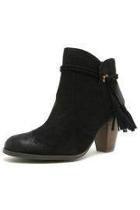  Black Tassel Bootie