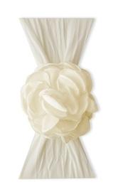  Silk Ruffle Flower Cream