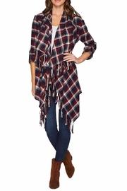  Flannel Fringe Cardigan