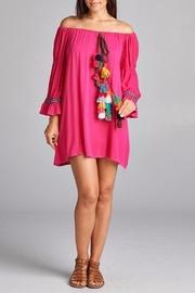  Tassel-tie Off-shoulder Dress