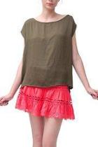  Olive Loose Top