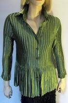  Satin Pleated Blouse
