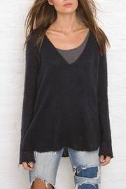  Shirt Tail V Neck Top