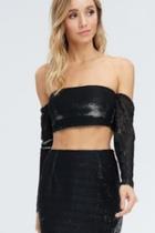  Gunmetal Crop Top