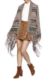  Stripe Fringe Sweater