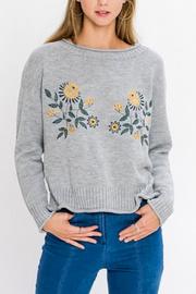  Floral Embroidered Sweater