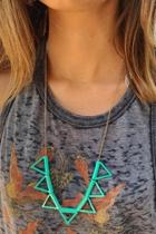 Aqua Triangle Necklace