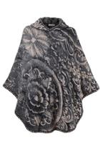  Floral Reliefs Poncho