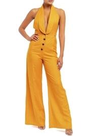  Tuxedo Linen Jumpsuit