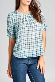 Chiffon Plaid Blouse