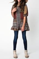  Boho Mix-print Tunic