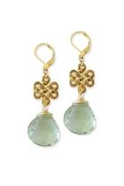  Green-quartz Charm Earrings