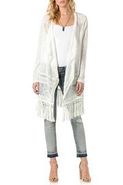  White Fringe Cardigan