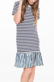  Frill Striped Dress