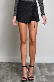  Lace Up Suede Skort