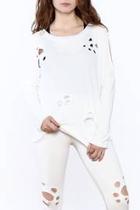  White Distressed Top