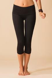  Solid Black Capri