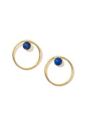  Lapis Circle Earrings