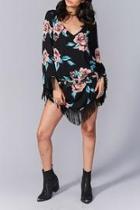  Foral Fringe Dress