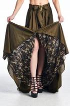  Olive Maxi Skirt