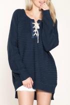  Laces Bust Sweater