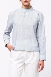  High Neck Pleats Top