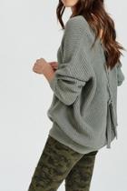  Mint Tie-back Sweater