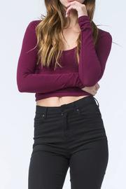  Burgundy Crop Top