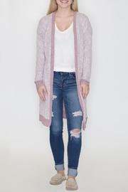  Contrast Open Cardigan